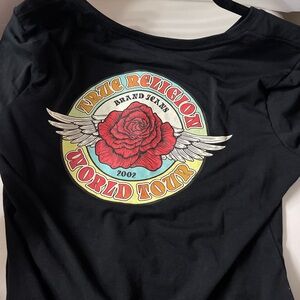 True Religion Women's Black Tour Graphic Tee